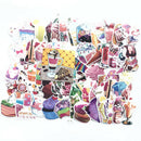 70 Cartoon Summer Drinks Stickers For Decals Cartoon Luggage Laptop Car Styling