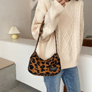 Animal Pattern Women Underarm Shoulder Bag Women Travel Handbags (Leopard)