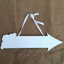 White Wooden Wedding Direction Arrow Sign Wedding Ceremony Reception Decor LJ