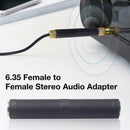 6.35mm Stereo Female To Female Jack Audio Cable Coupler Adapter Connector