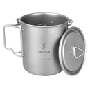 750ml Titanium Pot with Handle Camping Cookware Water Cup Tea Coffee Mug
