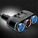 12V-24V Car Wireless Cigarette Lighter Socket Splitter Plug Dual One For Tw
