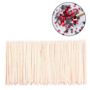 50Pcs Orange Wood Sticks for Nail Art Cuticle Pusher Remover Manicure To Ew