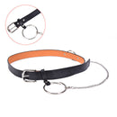 Gothic Chain Belt Circle Hollow Out Punk Unisex Adjustable Leather Buckle B BX