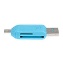 Mini TF/SD Card Reader with USB/Micro USB Port OTG Function for Smart Phone
