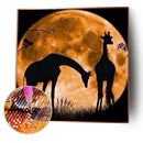 Full Round Drill Diamond Painting DIY Silhouette Giraffe Embroidery Picture