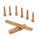 1 Pack Slotted Saddle Nut and Bridge Pins String Nails for Acoustic Folk Guitar
