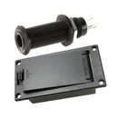 Guitar Bass Battery Holder Cover Box 9Volt with Input Output Jack Black