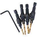 4Pcs HSS Countersink Drill Bit Set Woodworking Carpentry Tool 6-12