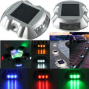 Steady ON Solar LED Traffic Sign Security Light Road Stud Decor Red Light