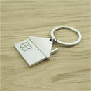 House Home Keyring metal Pendant Keyfob Chrome Key Bag Chain Wedding Gift N N6T2
