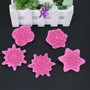 5pcs Snowflake Pattern Cutter Mold Sugarcraft Fondant Cake Decorating Tools
