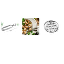 Stainless Steel Snail Escargot Tongs and Escargot Plate