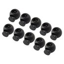 10 Pcs Spring Loaded Plastic Round Toggle Stopper Cord Locks End