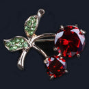 Luxury Weddings Cherry Zinc alloy Jewelry Accessories Brooches Corsage Hats I6F4