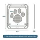 Pet Screen Door - Pet Window Screen Dog Door Screen Door for Cats Dogs--Sma