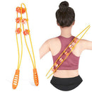 6Balls Massager Back Puller Strip Handheld Roller Massage Shoulder Neck Wais Hn