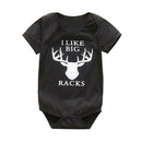 Short Sleeve Baby Boy Girl Deer Printing Romper O-neck Jumpsuit (9-12M) A