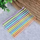 12pcs 2-10mm Plastic Crochet Hooks Kit Knitting Needles Craft Weave Tools