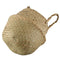 Seagrass Wickerwork Basket Rattan Foldable Hanging Flower Pot Planter F4F4