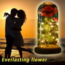 Artificial Rose LED Lamp Glass Lampshade With Gift Box For Valentine's Day Gift