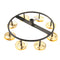 Drum Set Hi-hat Tambourine with Single Row Steel Jingles for Kids KTV Favor