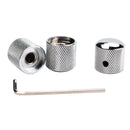 3pcs Professional Chromed Metal Guitar Tone Volume Knob