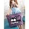 Girl cat eat fish shopping bag Shoulder Women Handbags beach tote bags hand E4P5