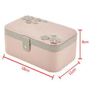 Jewelry Box Multi-Layer Portable Jewelry Storage Box PU Creative Pink Jewel