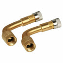 2pcs Valve Extension Valve Extension Adapter Tire 90 Degree Bent Metal Angl