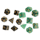 Pack of 14 Opaque Acrylic D20 D12 D10 D8 D6 D4 Dices Die for Dungeons and