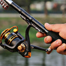 Mini Portable Pocket Fish Pen Shape Aluminum Alloy Fishing Rod Pole Reel