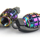 4pcs Metal Schrader Tire Valve Caps Bike Motorcycle Dust Cover Grenade