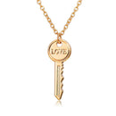 Fashion Women Key Love Long Chain Pendant Choker Necklace Punk Jewelry Gif@