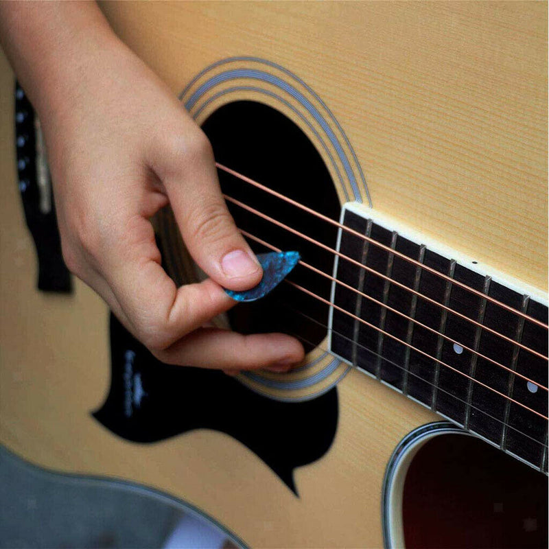 Celluloid Guitar Picks 10 Pack Guitar Plectrum 0.46mm Thin in Metal Case with 5