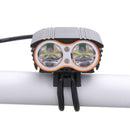 8000LM USB 2XCREE XM-L T6 LED Head Lamp Light Bicycle Headlight (Black)