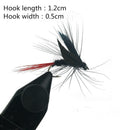 40Pcs Trout Fly Fishing Flies Dry Lure Lures   Baits Hooks with Fly Box H