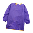 Children Kids Long Sleeve Apron Drawing Painting Waterproof Smock Purple M