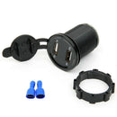 Dual USB LED Charger Socket Voltage Voltmeter Panel 12V DC Motorcycle Car 3.1A
