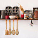 4pcs 4 Pieces Pure Bamboo Solid Turner, Spatula, Slotted Spoon and Spoon Ki A4H5