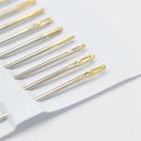12 Pcs Thick Big Eye Sewing Self-Threading Needles Embroidery Hand Sewing Craft