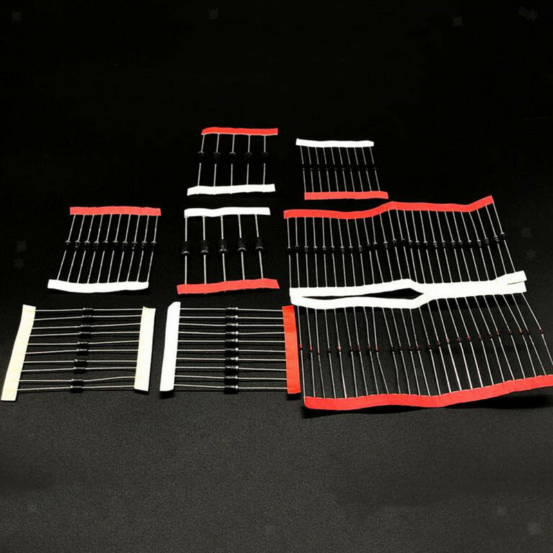 7 Values Resistor Kit, Metal Film Resistors Assortment with LED Diodes Ceramic