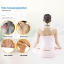 Electric Pulse Back Neck Massager Far Infrared Heating Pain Relief Tool