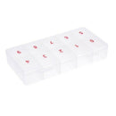 2 x 5 Plastic Nail Art Tip Cell Empty Storage Box Case Tool White
