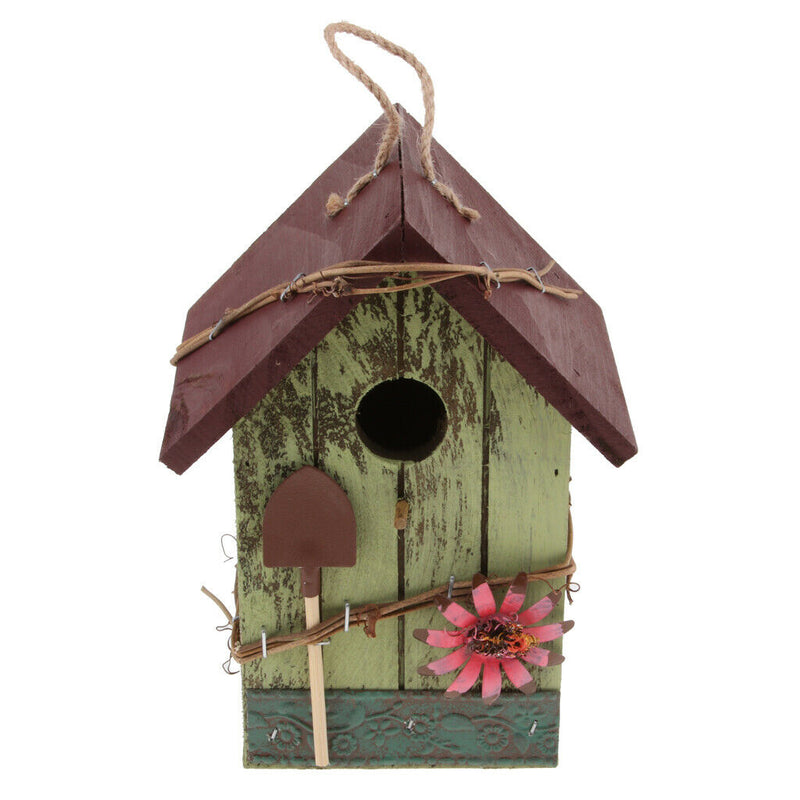 2pcs Natural Rustic Wooden Birdhouse, Small Hanging Birdhouse Outdoor, Garden