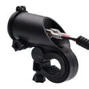 Cell Phone 2-USB Charger with Green LED Ring for Motorcycle 22mm Handlebar