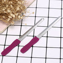 2Pcs Double-sided Concave Convex Nail File With Non-slip Handle Nail Art Tools Z
