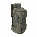 Large Fishing Tackle Backpack Cylindrical Fishing Gear Bags (Army Green)