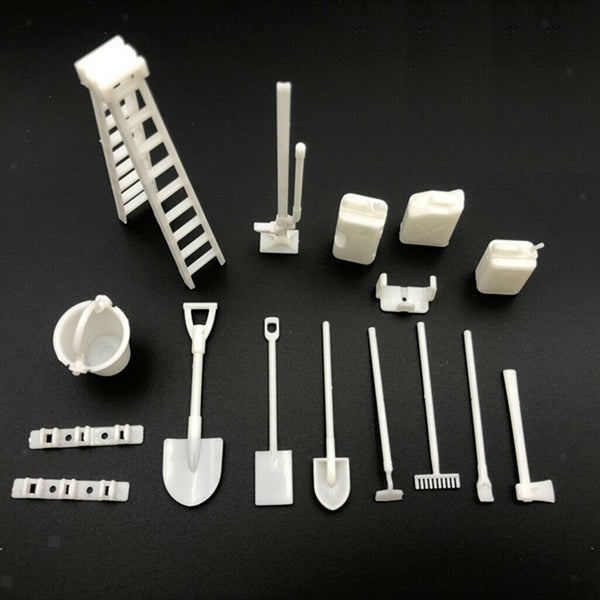 1/16  Trucks Plastic Tool Kits Ladder Oil Tank Shovel Models for WPL