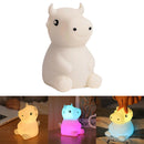 Silicone Cow LED Touch Sensor Night Light Kids Bedroom Lamp 7 Colors Lights